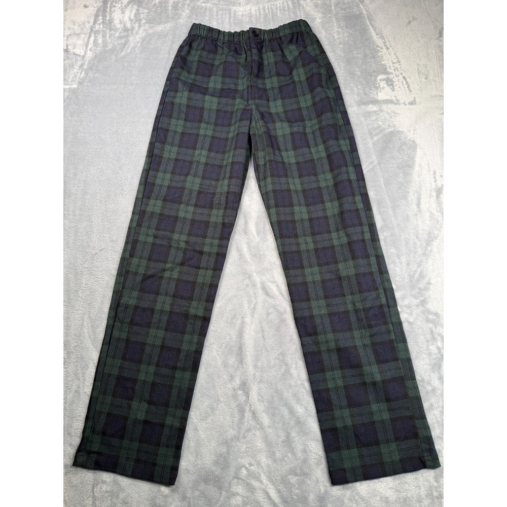 Brandy Melville Pants Womens One Size Multi Plaid Stretch Relaxed Straight Leg